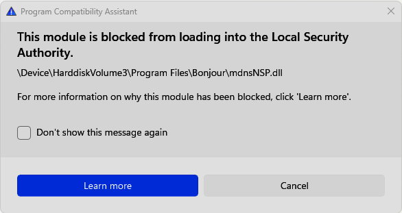 Bonjour service on Windows11